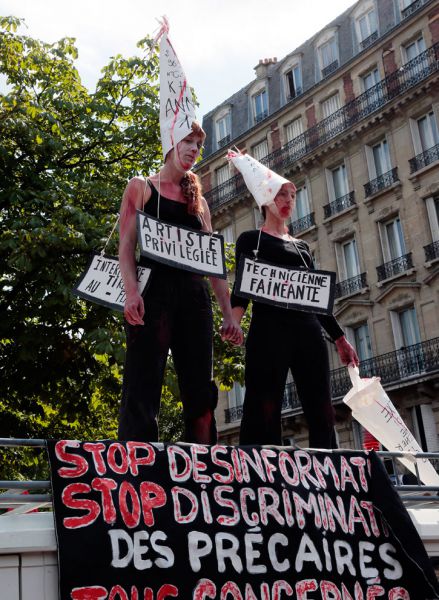 Protesters demonstrated against discrimination in Paris, France. AFP